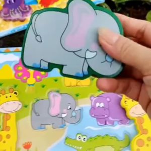 TAIYO Puzzle Kayu 3D Animal Matching Basic Edukasi Montessori Jigsaw Wooden Timbul Mainan Anak