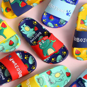 รองเท้าแตะฤดูร้อนการ์ตูนสําหรับเด็กผู้ชายใช้ในร่มพร้อมคุณสมบัติด้านล่างนุ่มและกันลื่นเหมาะสําหรับเด็กอายุ 3-6 ปีขึ้นไป