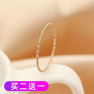 Fashionable Titanium Steel Ring for Women Stylish and Unique Ins Trendy Design Non-Tessellated Color Gold Plated Index Finger Ring