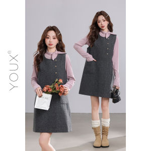YOUXIANG | Đầm Vintage Ôm Body Dáng Rộng