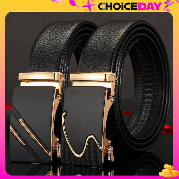 1Pc Fashion Business Men's Belt Genuine Luxury Brand Belt Metal Buckle ...