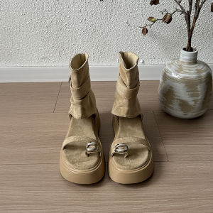 DINGMUYI | Heel Elevating Platform Sandals 8cm