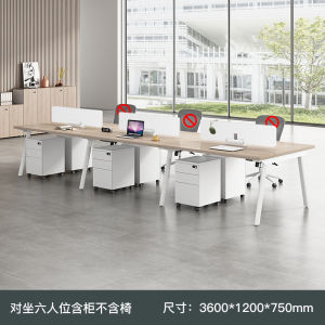 Modern Simplicity Office Desk And Chair Combination Steel Frame Workbench for 4/6 People Office Furniture Staff Desk