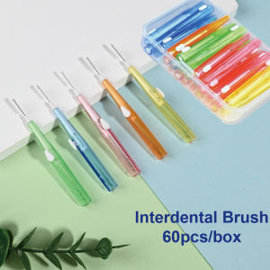 60pcs/box Interdental Brushes Dental Teeth Cleaning Orthodontics Oral Care Toothpick Dental Tool Floss Orthodontic Tooth Brush