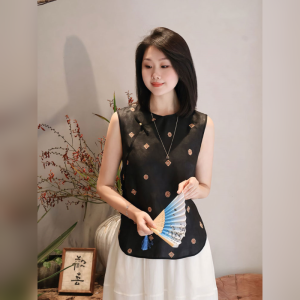 YUFUQING | New Chinese Style Floral Print Sleeveless Vest Womens Summer Lightweight Luxury Retro Fashion Loose Top Casual Wear
