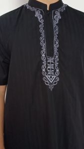 Gamis Pria Muslim Jubah Pakaian Muslim Pria Hitam PENDEK JP01