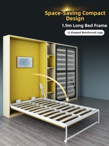 Space-saving U-shaped Manual Wall Bed