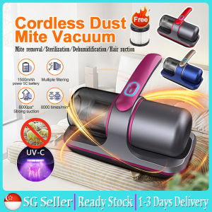 [3 Years Warranty] Wireless Dust Mite Vacuum Cleaner Portable Handheld Dustmite Remover Vacuum Cordless Dust Mite Killer Dust Cleaner UV Light