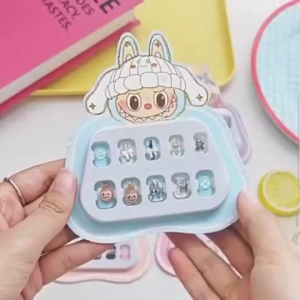 [SG Readystock] Girl Waterproof Kids Nail Stickers Cute Children Gift Cartoon Puffy My Little Pony  Sanrio Labubu Disney