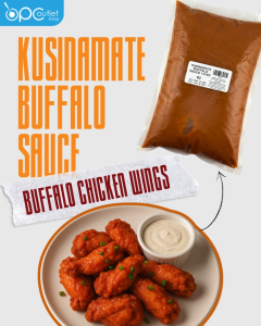 Kusinamate Buffalo Sauce 1.5kg spicy tangy orange liquid sauce for chicken wings coating glaze marinade negosyo ready to use flavorful and consistent