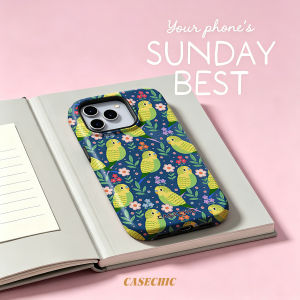 Potdemiel | Parakeet Parade For Case For iPhone 17 16 15 14 Plus 13 Pro Max Shockproof Hard Cover CaseChic