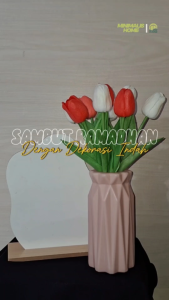 Bunga Tulip 1 Kuntum Bahan Latex Bunga Palsu Plastik Edelweis Hias Artificial