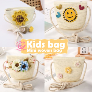 Kids Girl Straw Woven Crossbody Bag: A Cute & Durable Accessory