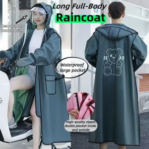 Raincoat For Motorcycle Rider Kapote Original Makapal Raincoats For Adult Makapal Raincoat Motorcycle Heavy Duty Rain Coat Waterproof Long Full-Body Raincoat Double Placket For Waterproofing Retractable Cuffs Waterproof Large Pockets Outdoor