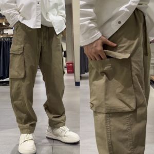 Quần Dài Ống Đứng Rộng Rãi Thoáng Khí Mùa Thu Phong Cách Mới Cổ Điển Có Túi Quần Dài Công Sở Thời Trang Đa Năng