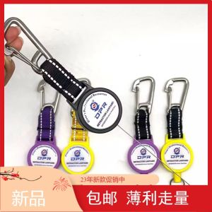 Diving Retractable Buckle Stainless Steel Wire Telescopic Rope Leaf Spring Connecting Rope for Fishing Rod Hook Anti-Lost Rope Key Buckle Scuba BCD