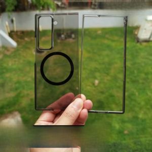 Ultra-Thin Magnetic Absorption Foldable Phone Case Transparent Frosted Lightweight Samsung Galaxy ZFold6 ZFold7 W26ZFold7 W25 Cover
