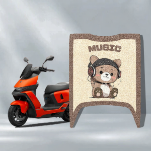 Nine m395 2026 Style Coir Electric Bike Footmat Thick Waterproof Cartoon