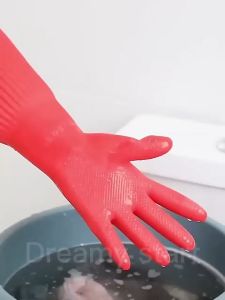 ถุงมือยาง ถุงมือยางทำงาน ถุงมือล้างจาน ถูกพักผ่อนมือกัน ถูกพักผ่อนมือทำสวนกันน้ำ ถูกพักผ่อนมือยางยาวๆ