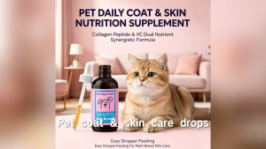 Pet Collagen Peptide VC Liquid DropsFor Cat & Dog Daily Coat & Skin Nutritional Wellness Support
