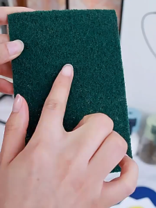 Sét 5 Miếng bọt biển nhám Xanh cọ rửa chén bát xoong nồi lau dầu chống dính vệ sinh cọ rửa đa năng