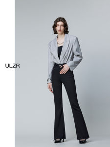 High Waist Flared Jeans Womens Black Slimming Bootcut Denim Pants ULZR Summer Collection Fashionable Comfortable Cotton Stretch