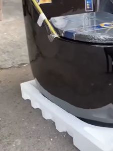 Liên Hệ FREESHIP Bồn cầu trứng liền khối MILOR R56D viền vàng men nano tuyết chống bám dính nắp UF chông xước rơi êm - Bảo Hành 15 Năm