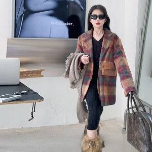 Áo Khoác Len Dày Cho Bé Gái Mùa Thu Đông Áo Khoác Cotton Lót Len Cho Trẻ Em Trung Niên Và Lớn Áo Khoác Dài Tay Cổ Bẻ Nút Đơn