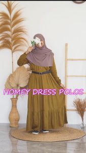 Gamis Dewasa Homey Dress Polos PART.2 By Dianhijab.id - Bahan Rayon Viscose Premium-Bisa COD