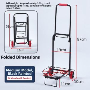 yishujia office | Portable Foldable Trolley Cart for Home Shopping and Luggage