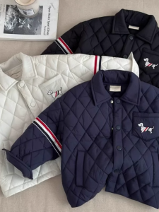 Trendy Plaid Cotton Jacket for Boys And Girls Inner Cotton Coat Autumn Winter New Style Small Children Fashionable Baby Clothes