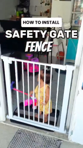 Greenpets Safety Gate Fence Sturdy Adjustable Barrier for Pets Baby & Child Indoor Stair Protection No Drilli Baby Safety Guard 65-117CM