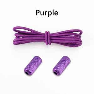 Round Metal Capsules Lock Shoelaces Elastic No Tie Shoelaces For Sneakers Rubber Band Lazy Shoe Laces Shoes Accessories 1 Pair