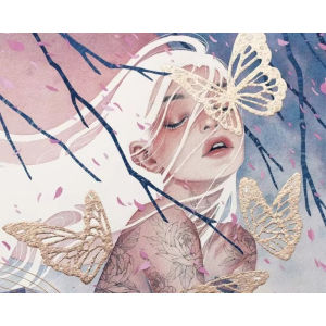 Jigsaw Puzzle 500 1000 1200 2000pcs Beautiful Elf Girl With Glowing Butterfly Wings In Enchanted Forest For Adults Stress Relief