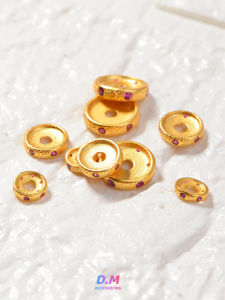 Ultra-Thin S925 Silver Plated Gold DIY Accessories Dragonfly Eye Beads Spacer Beads Necklace Bracelet Jewelry Accessories