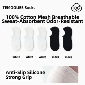 Deodorizing Antibacterial Breathable Summer Thin Cotton Boat Socks