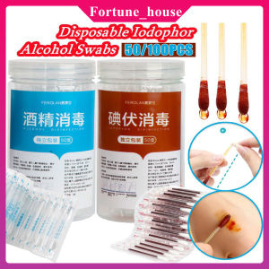 50/100PCS/Boxed Disposable Cotton Swab Portable Individual Package Cotton Bud Fall Scratch Cotton Buds