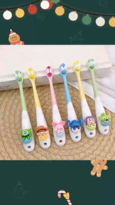 Childrens Toothbrush 3 to 6-12 Years Old Stitch Three-Eyed Monster Shape Soft Bristles Premium Gum Protection Tooth Protection Baby Toothbrush