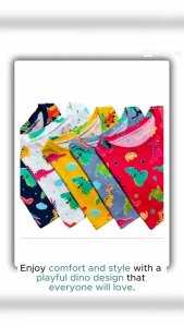 DINO PRINT DESIGN FAMILY TERNO PAJAMA FOR KIDS AND ADULT