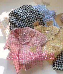 Size 9kg -28kg Pijama cộc tay cho bé trai bé gái đồ ngủ bé trai bé gái chất đũi xốp- Chip shop