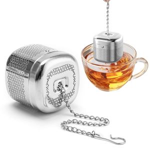 2 Cái Dụng Cụ Pha Trà Bằng Thép Không Gỉ 304 Hình Vuông Bộ Lọc Trà Lá Rời Hiện Đại Có Thể Tái Sử Dụng Dùng Cho Văn Phòng Và Gia Đình.