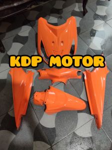 full halus cover full body halus motor Honda beat karbu warna Oren susu