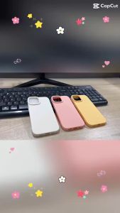 Ốp Điện Thoại Sợi Lúa Mạch Đơn Giản Có Thể Phân Hủy Cho iPhone 11/12/13/14/15/16/17 PLUS PRO PROMAX