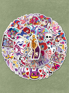 Magic Number Circus Pomni Cartoon Anime Stickers Graffiti Water Cup Helmet Car Waterproof Decal Notebook Phone Case Tablet
