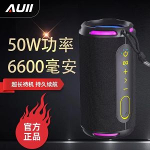 AUII-S50W Bluetooth Outdoor Speaker High Power Waterproof Sound System Small Steel Cannon High Volume High Quality Outdoor Box