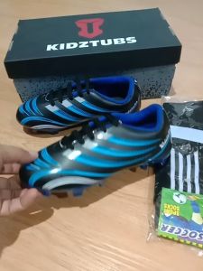 KIDZTUBS Sepatu Bola Anak Paket Komplit Sepatu Bola Tas Skin Deker Kaos Kaki Usia 6-10 Tahun Size 28 29 30 31 32 33 34 35 36 37 KDZ1128011425