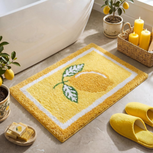 VIKAMA Cute Starfish Soft Fluffy Doormat Non Slip Absorbent Marine Bath Rug Bedroom Bathroom Entrance Beach Decor