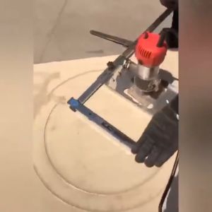 Multi-Functional Electric Marble/Surface Cutting Tool with Guides and Measuring Ruler