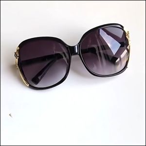 Womens Polarized Sunglasses with Elegant Temperament Large Round Frame UV Protection