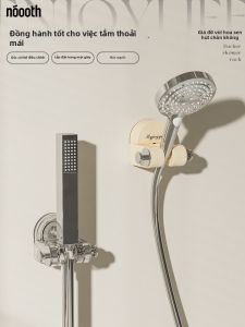 noooth | Adjustable Rotatable Shower Holder Suction Cup Mount No Drill